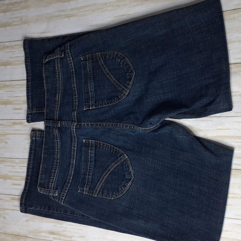 Riders by Lee Bootcut Blue Jeans Tummy Control Size 8 Petite 130T429